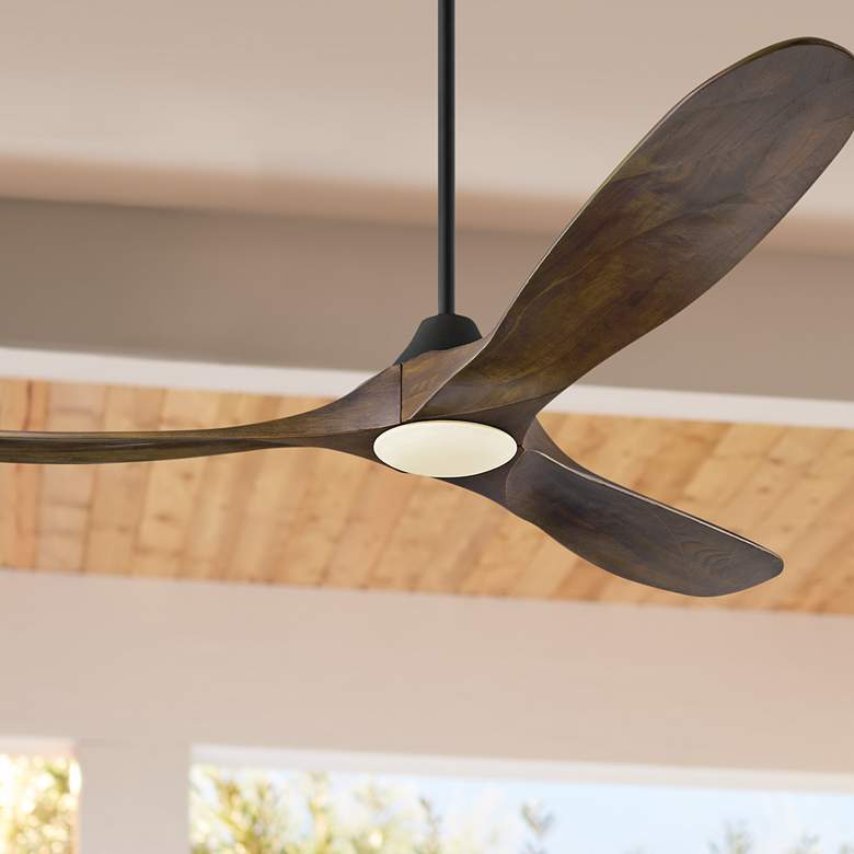 60 inch Maverick Matte Black Finish and Dark Walnut Blades