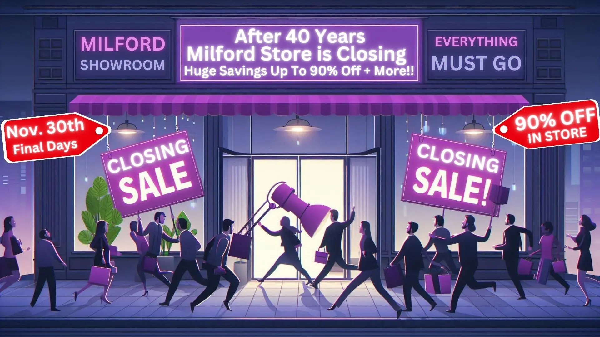 Milford closing nov 30